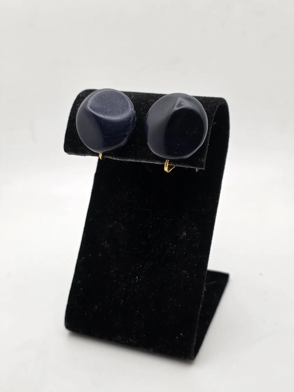 Navy Clip-On Earrings